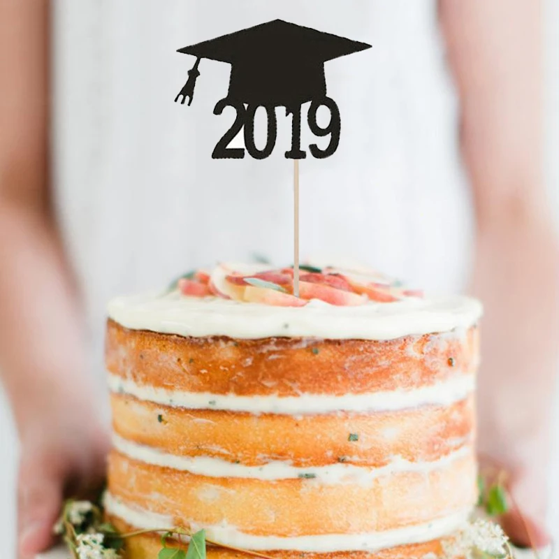 2019 Graduation Cake Topper Dr Hat Book Roll Cake Top Flag