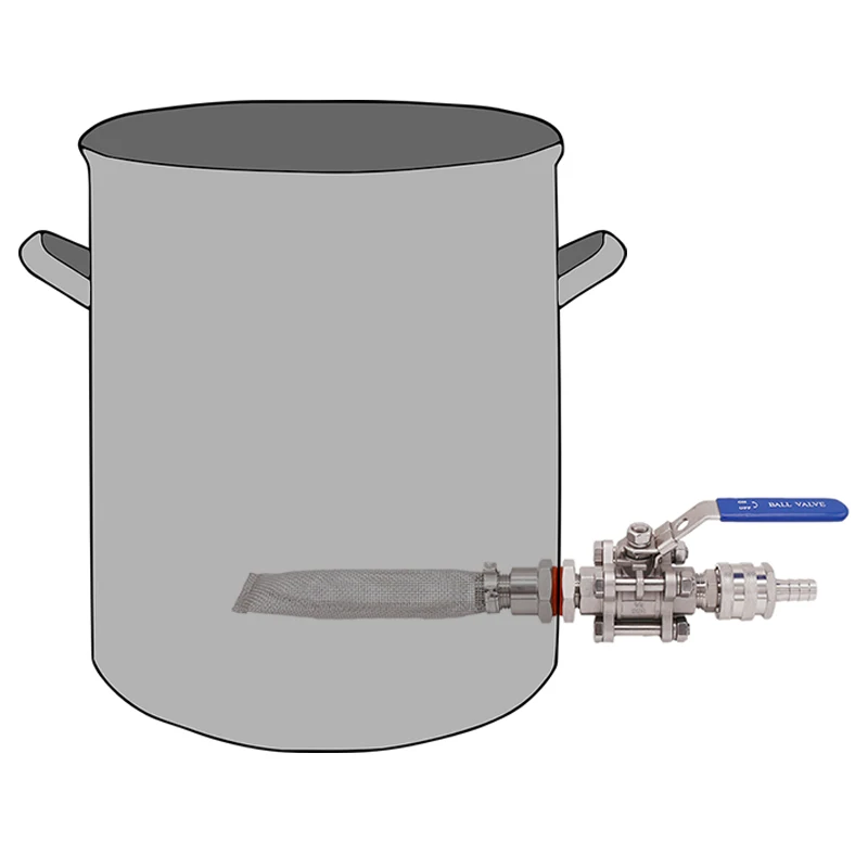 Homebrew Безшовный чайник/бочонок набор быстрого отключения w/" Bazooka экран Mash Tun 3-piece Шаровой Клапан комплект переборка