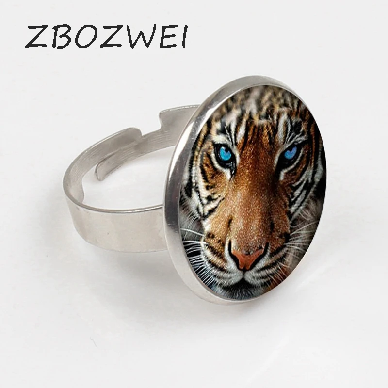 

ZBOZWEI 2018 new hot Tiger Tiger Ring Silver plated Ring Tiger Animal Jewelry Silver Ring Private custom
