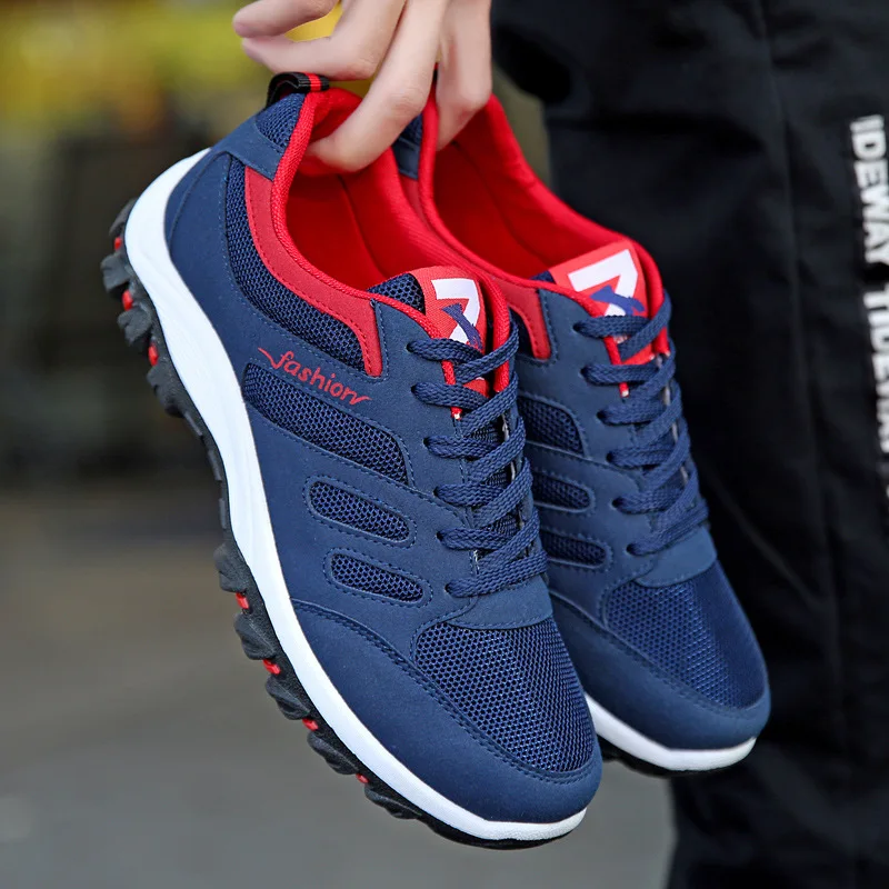 

casual Male Sneakers Men mesh lace-up Shoes Walking Driving Office Outdoor Shoes Flat Comfortable Lightweight Breathable Shoes
