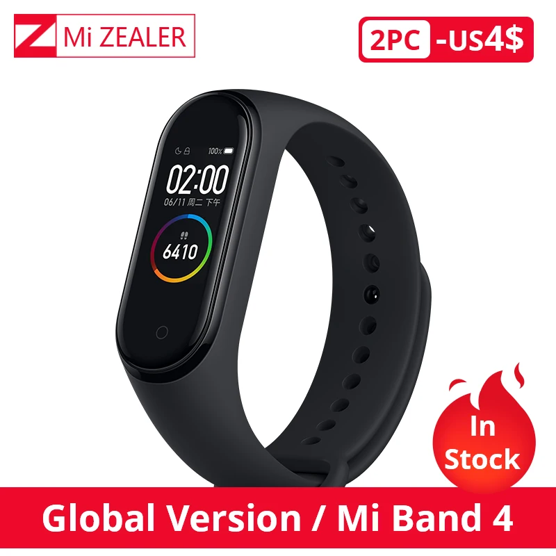 

In Stock !!! Xiaomi Mi Band 4 Global Version Multi-language Wristband Bracelet 135mAh Bluetooth 5.0 Smartwatch