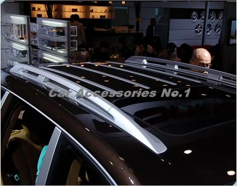 جديد سيارة من سبيكة الألومنيوم حامل سقفي الأمتعة الأمتعة شريط ل Volkswage طوارق 2003 2004 2005 2006 2007 2008 2009 2010