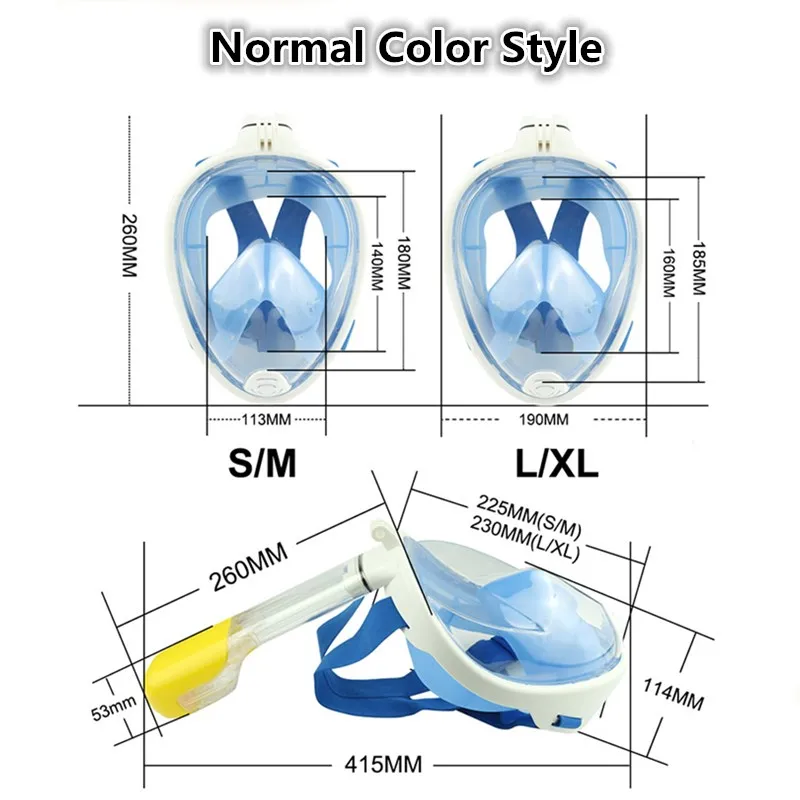 Маска для плавания под водой для детей и взрослых, маска для дайвинга на все лицо, маска для подводной охоты, трубка, силиконовая пластиковая маска для подводного плавания