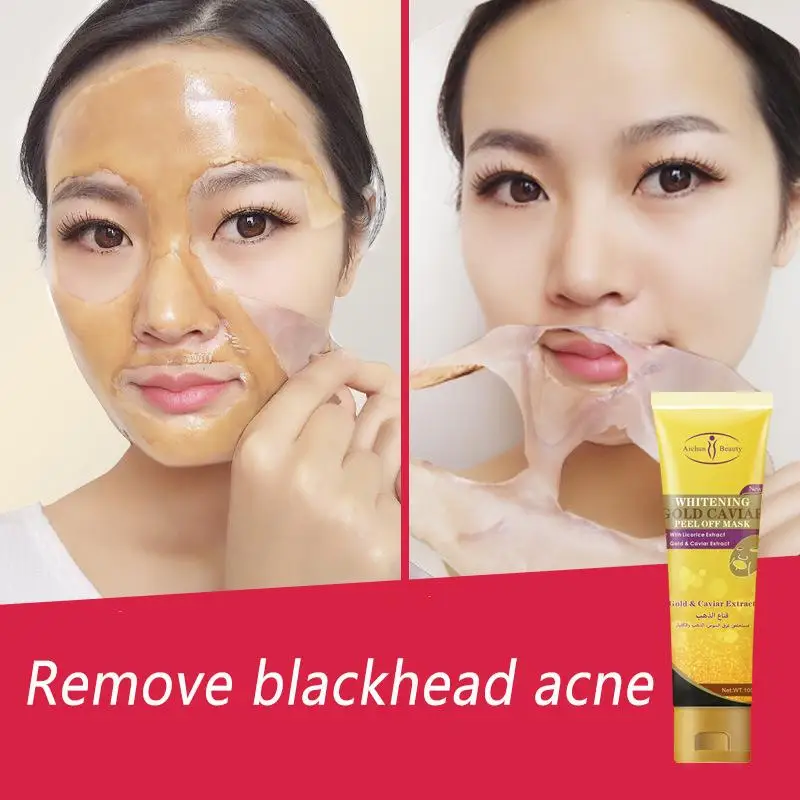 

Gold Peel Off Mask Anti Wrinkles Blackhead Remover Firming Anti Aging Mask Gold Caviar Mask
