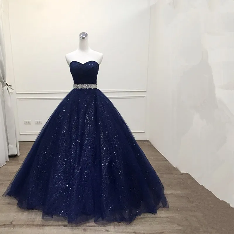 Katristsis d Robe De Mariage, шикарное роскошное темно-синее бальное платье принцессы, вечернее платье на заказ, Vestido De Noiva