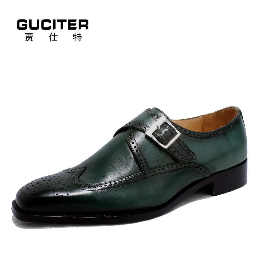 Goodyear craft Monk shoes Italy custom handmade shoes men