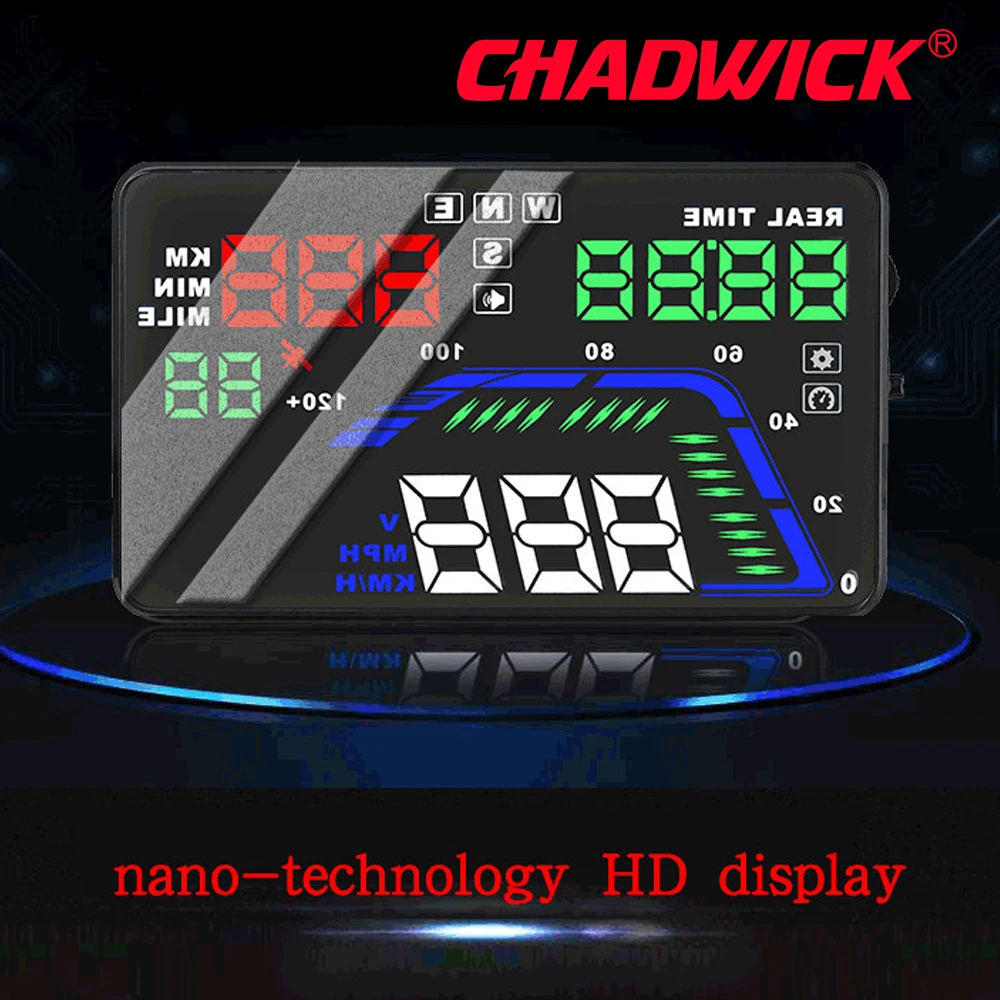 

Universal Multi Color Auto Car HUD GPS Head Up Display Speedometers Overspeed Warning Dashboard Windshield Projector CHADWICK Q7
