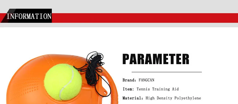 1 шт. FANGCAN Теннисный тренажер с диском стиль натуральный резиновый теннисный мяч прочная Лента