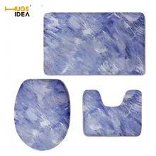 HUGSIDEA 3 шт. комплект Ванная комната Чехлы для сиденья унитаза, одноцветные, современные, для крышка для унитаза теплый коврик Водонепроницаемый Non-slip Спальня ковер для украшения дома