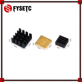 

1Set 3D Printer Parts Heatsink Cooler Pure Aluminum Copper Heat Sink Set Kit Radiator For Raspberry Pi 3 Model B / B Plus