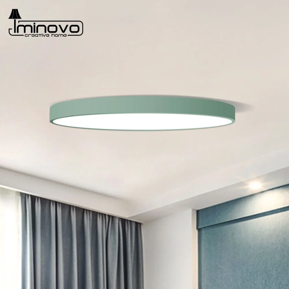 Us 11 99 Macaron Led Ceiling Light Modern Panel Lamp Round Lighting Fixture Remote Control Hall Surface Mount Flush Bedroom Living Room In Ceiling