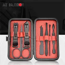 7 в 1 ногтей маникюрный набор профессиональный набор для ухода за ногтями Набор для педикюра, ножницы, пинцет, Ножи утилита палочка для ушей, маникюрный комплект для стрижки Инструменты