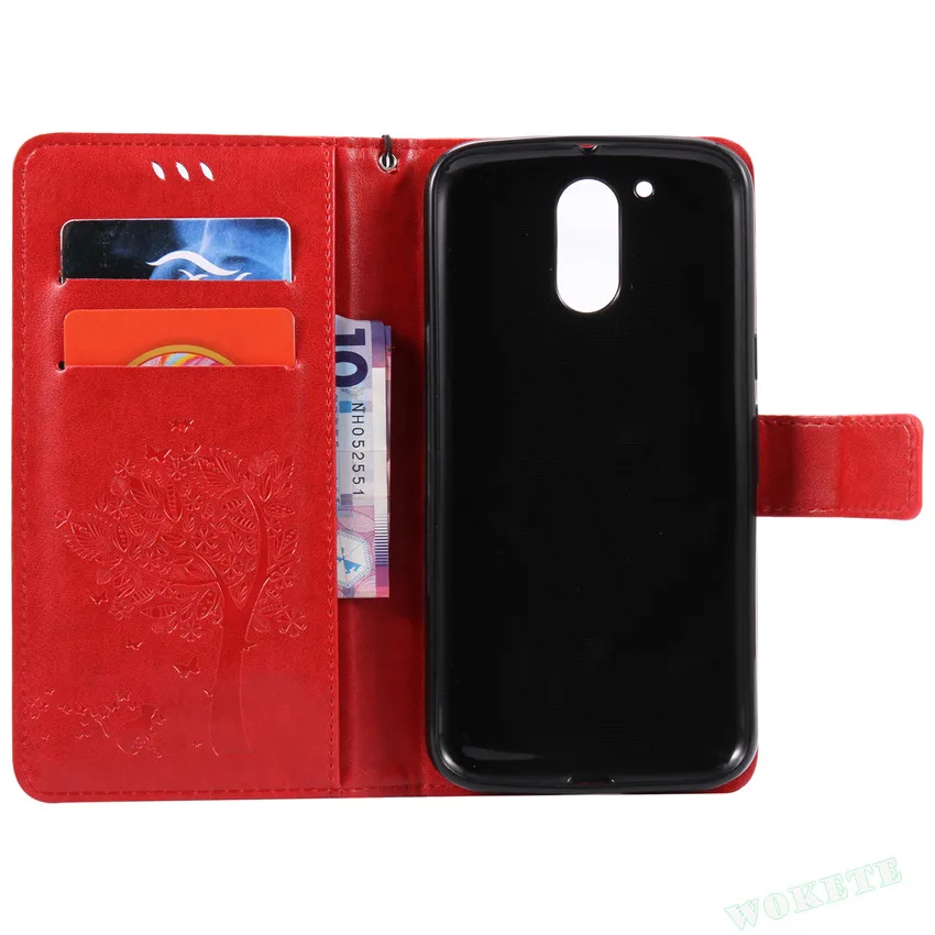 Мода Тисненая кожа Роскошь Печать Стенд Wallet Флип Дело Чехол для Motorola Moto G4 Плюс 5.5