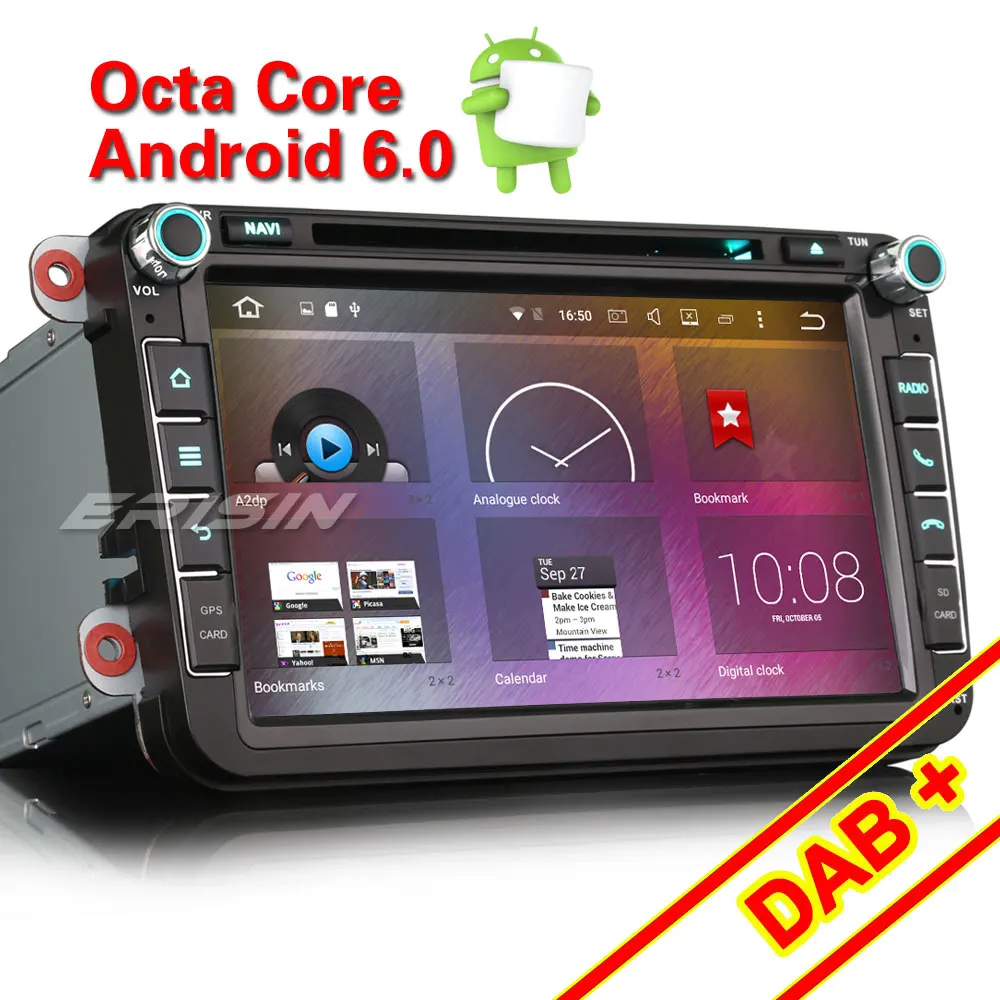 Erisin ES6405V 8 &quotAndroid 6 0 стерео автомобильный gps NAVI DAB + для Golf Tiguan сиденье Jetta Touran EOS |