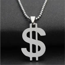 new creative dollar stainless steel pendant necklaces for men & women charms choker sweater necklaces pendants fashion jewelry