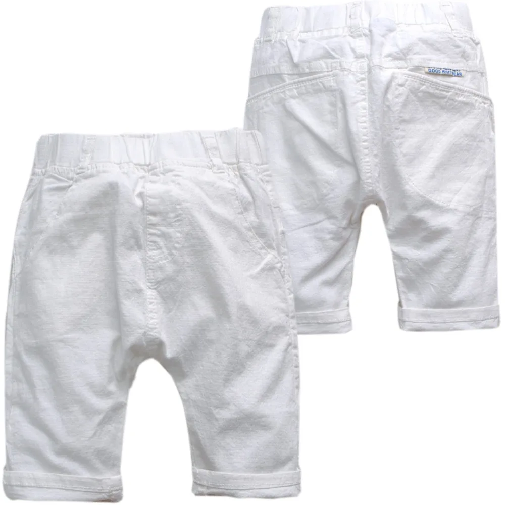 

4057 summer shorts boys white calf-length 70% length kids summer cool 3-4 years