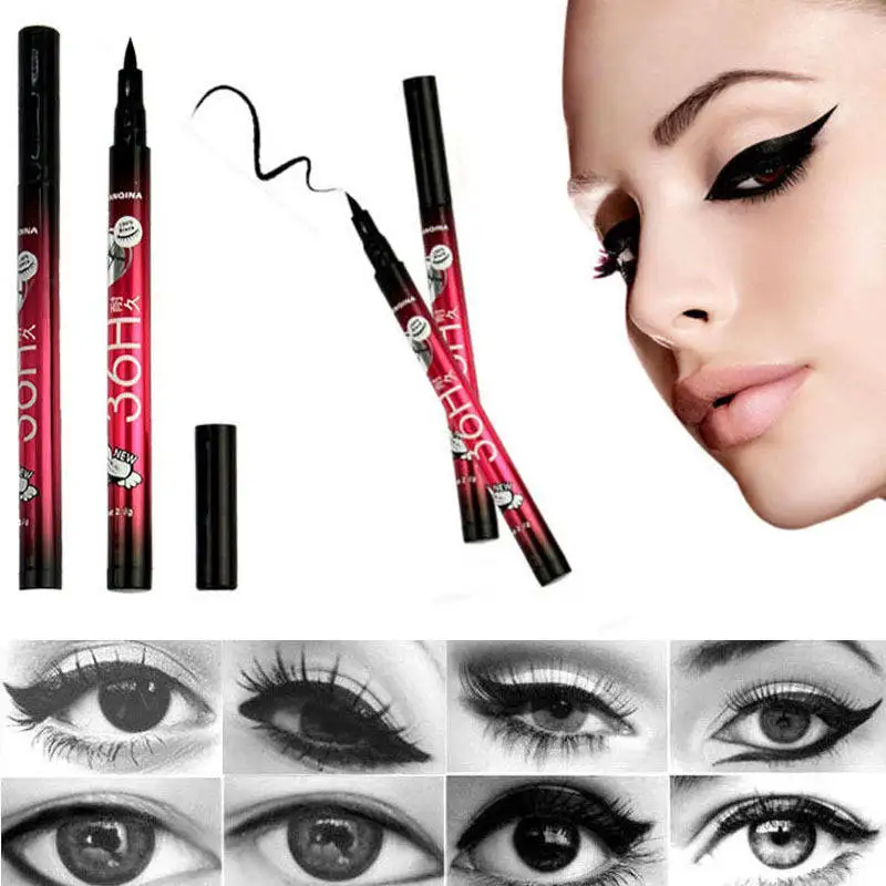 

1PC Sexy Women Black Liquid Eyeliner Long-lasting Waterproof Party Eye Liner Pencil Pen Nice Makeup Cosmetic Tools 2017 Hot