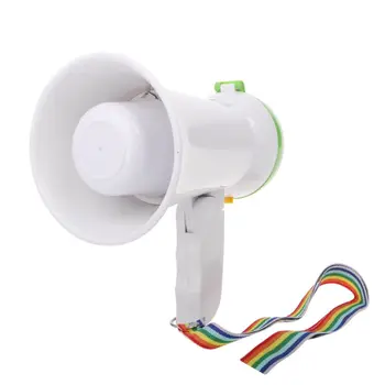 

OOTDTY Mini Handheld Megaphone Bullhorn Loud Speaker 15W Amplifier with Neck Strap & Folding Handle