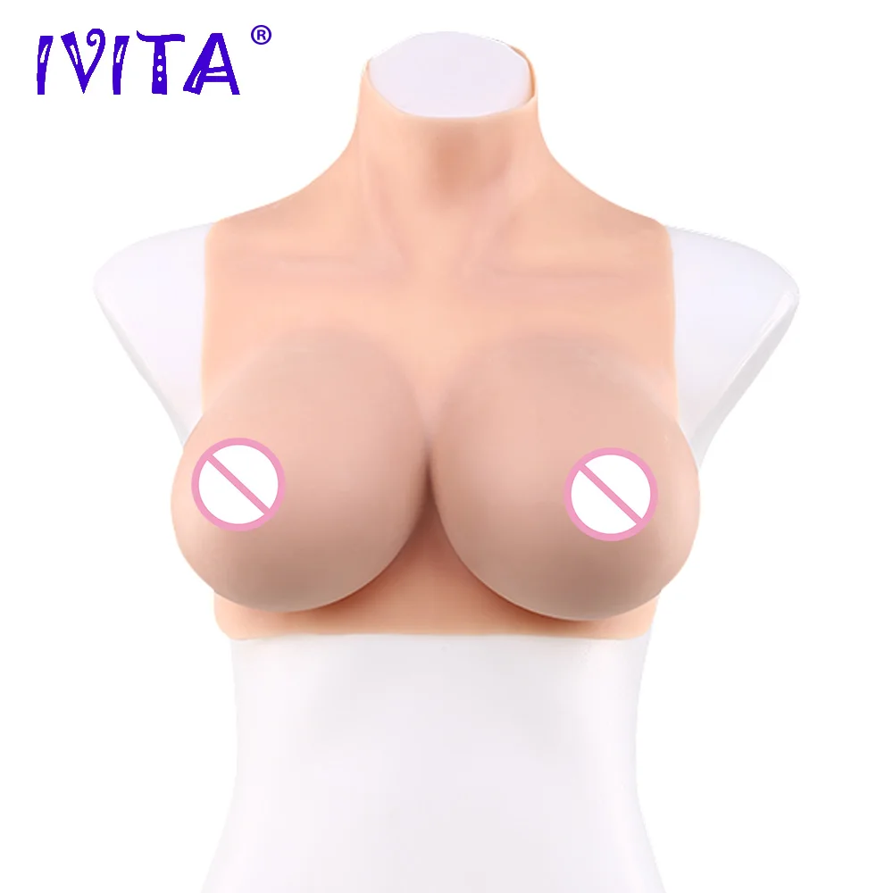 IVITA Top Quality Realistic Silicone Breast Forms Artifical Fake Boobs For Crossdresser Shemale Transgender Enhancer Cosplay