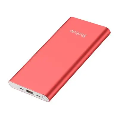 Yoobao A1 повербанк 10000mAh Ультратоникий внешний аккумулятор с 2A выходом внешная батарея для телефонов универсальный повер банк для iPhone Xiaomi Samsung и Huawei - Цвет: Red