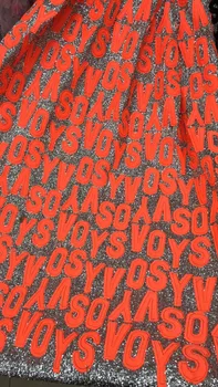 

Nigerian Wedding Net Lace Fabric nice looking 5Yards JIANXI.C-3410 Embroidered French Tulle Lace Fabric