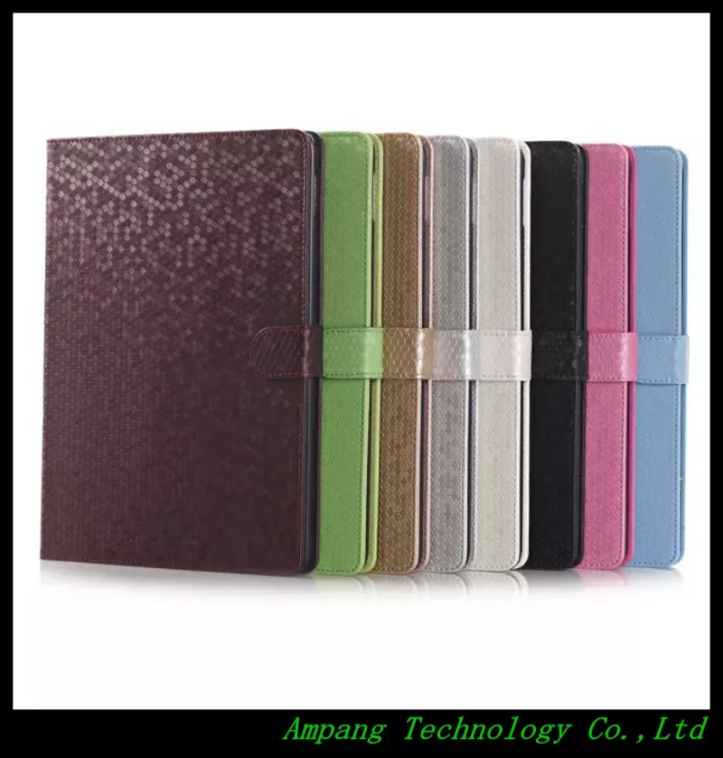 

Fashion diamond protector Case for ipad air 2 cover with stand function luxury bling Book Cases for ipad air 2  9.7 inch