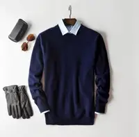 navy blue o-neck