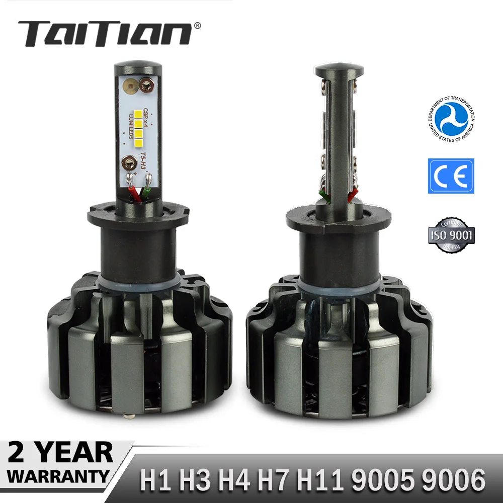 

2Pcs/Set CSP 80W 9600LM 12V H4 Car Canbus Auto Lights Bulbs H1 H3 led headlight bulb h7 H11 9005 HB3 9006 HB4 For camry 40