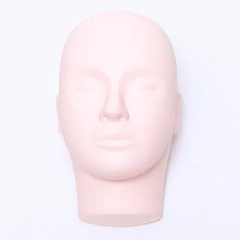

CAMMITEVER 25*17cm Face Massage Training Mannequin Flat Head Practice Make Up Model Eyelash Extension
