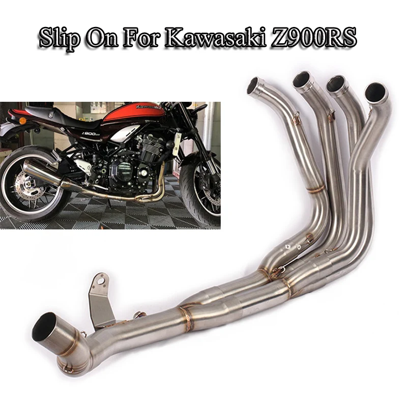 

Nijia Z900RS Exhaust System Pipe Motorcycle Header Front Link Pipe Steel Vent Tube For Kawasaki Z900RS Modified Exhaust Slip On