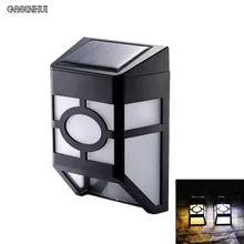 2 шт Водонепроницаемый IP55 светодиодный солнечный свет 2 светодиодный солнечный светильник Наружное освещение Бра с легкой Управление для дома и сада