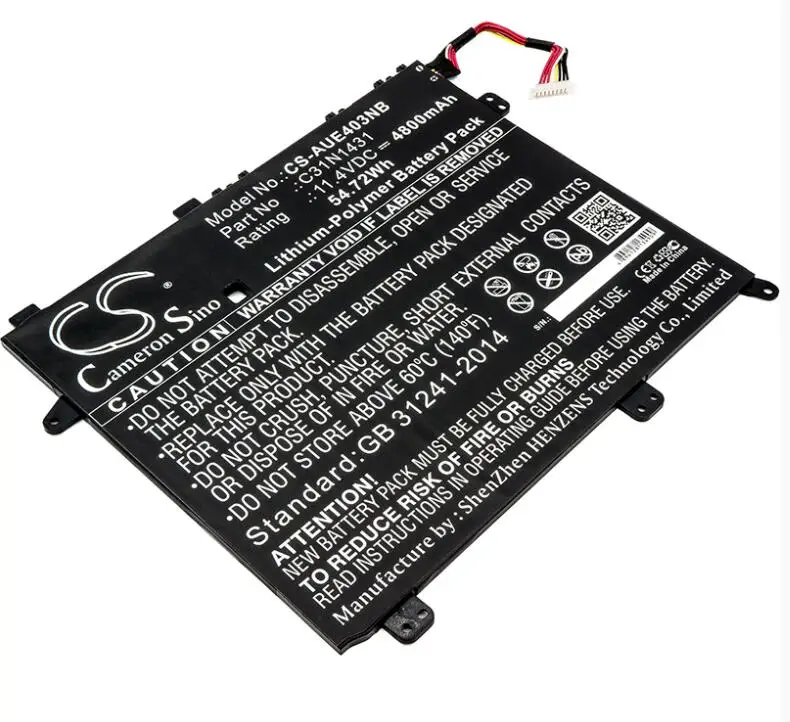 Cameron Sino 4800mah battery for ASUS Eee Book E403S Eee PC E403SA VivoBook E403NA 0B200-01600000 C31N1431 Cameron Sino 4800mah battery for ASUS Eee Book E403S Eee PC E403SA VivoBook E403NA 0B200-01600000 C31N1431