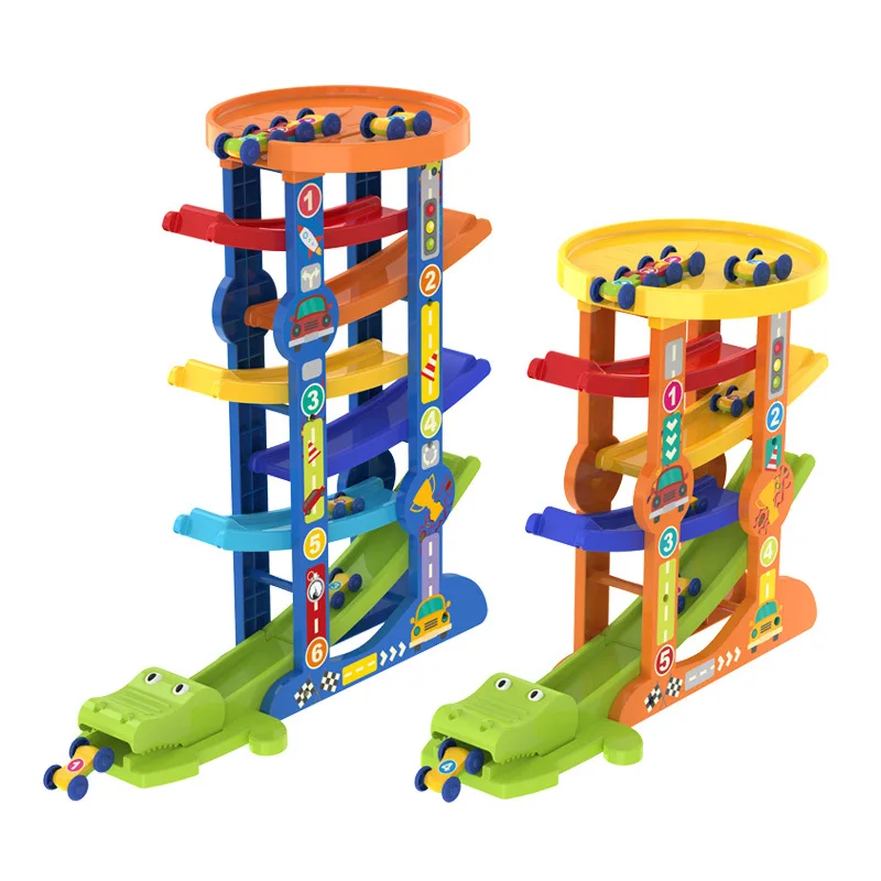 

2019 Latest Fun Track Glider Car Inertia Model Early Puzzle Toy Vehicles Building Blocks Kits DIY Educational Toys for Children