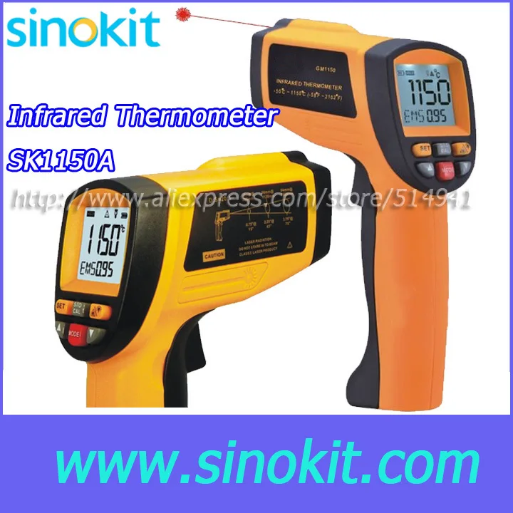

Professional Temperature range:-18 ~ 1150'C Infrared thermometer SK1150A