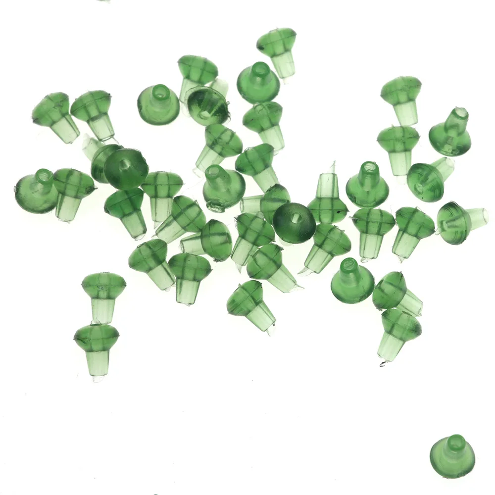 Rompin 50pcs/lot Soft Carp Fishing Hook Bait Stopper Beads Hair Rig Stops Boilie Holder Chod Ronnie Pop Up Tackle Accessories