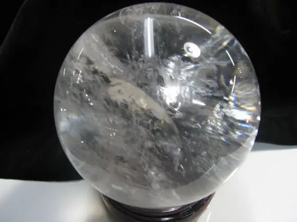 8,98 см ПРИРОДНЫЙ прозрачный кварц Кристальные шарики-сферы+ подставка