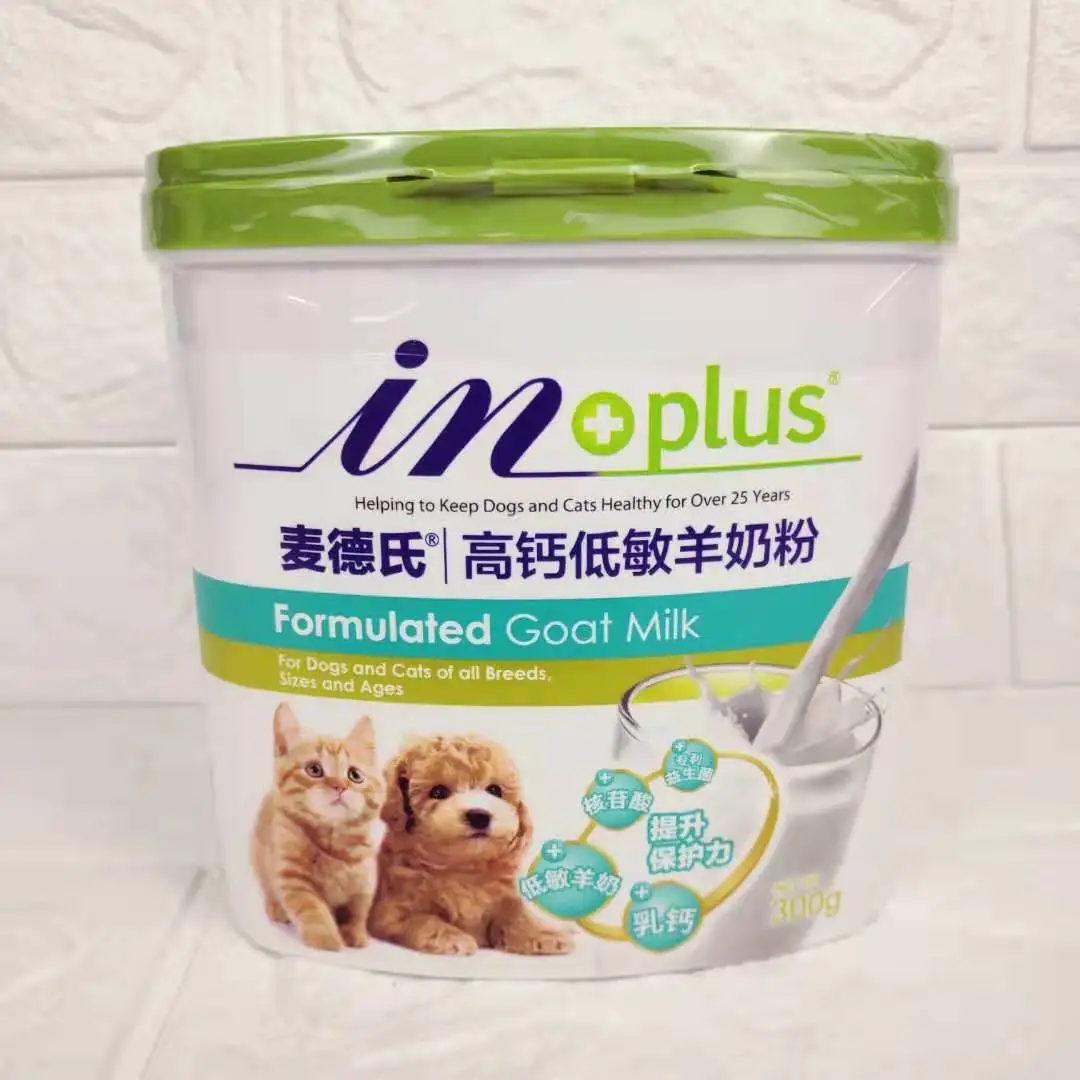 

IN Pet Supplements IN-PLUS Pets dog cat High Calcium goat Milk Powder formulated Goat milk powder Enhancing protection 300g