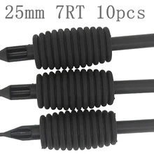 10 шт стерильные одноразовые черные татуировки трубки с 3/" 25 мм 7RT захваты для машины комплект поставки