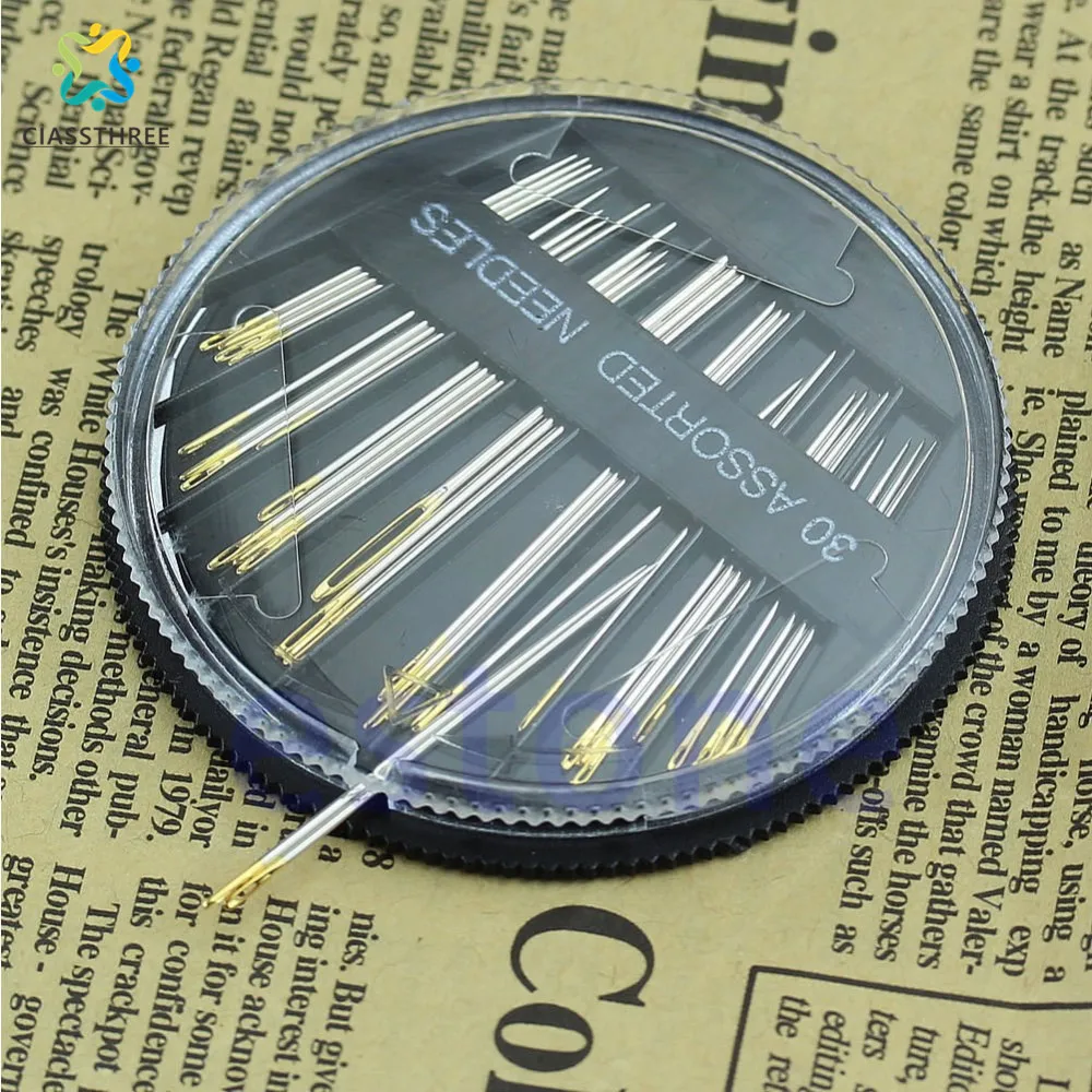 

CIASSTHREE 30PCS Assorted Hand Sewing Needles Embroidery Mending Craft Quilt Sew Case