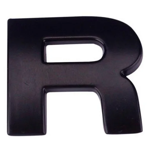 

3D DIY Metallic Alphabet Sticker Car Emblem Letter Badge Decal, Black - R