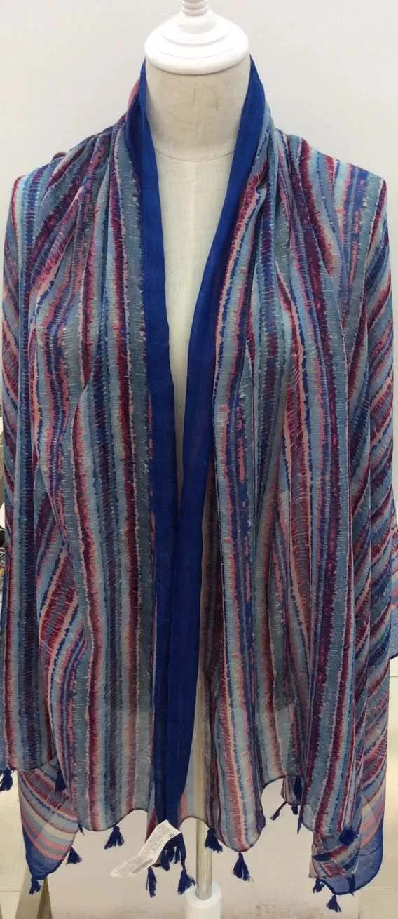 colourful striped scarf
