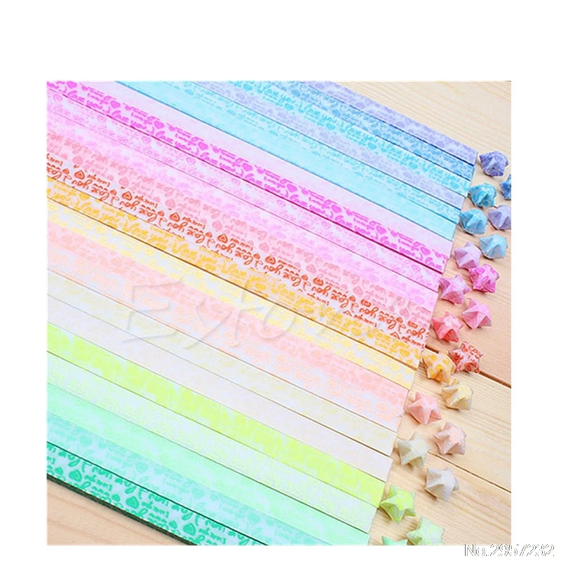 

Glow in Dark Lucky Star Origami Folding Plastic Strip Paper " I LOVE YOU" Design Z07 Drop Shipping