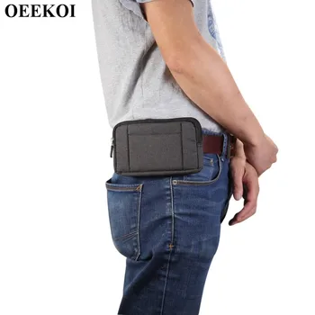

OEEKOI Universal Denim Belt Clip Sport Pouch Case for Vodafone Smart N9/N8/Prime 7/prime 6