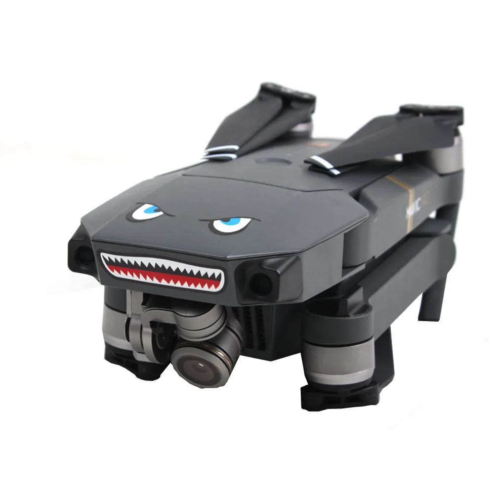 2 шт. украшение акулы водонепроницаемая наклейка для DJI Mavic Pro RC Drone 20J Прямая