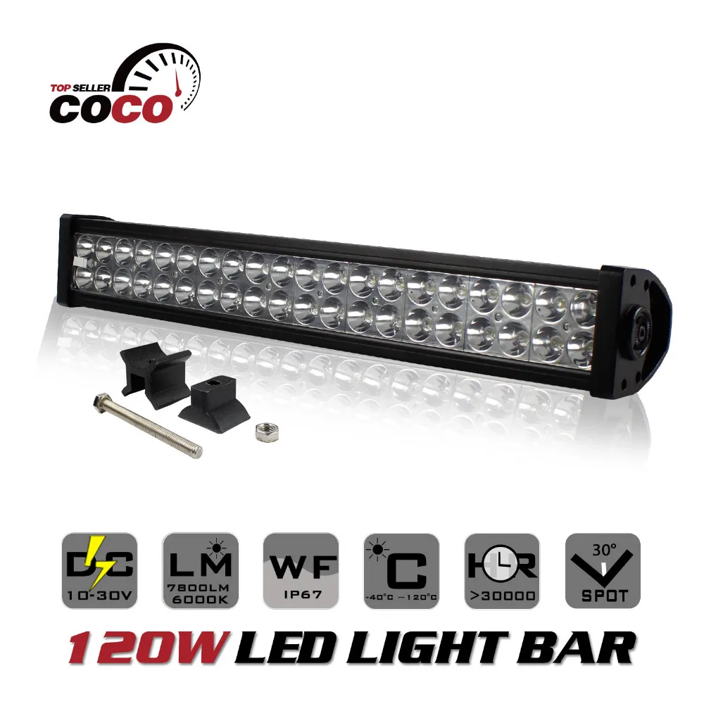 

120W 40 Led Light Bar TRUCK 4WD UTE Offroad SUV ATV UTE 4x4 Spot Driving Work Lights Daytime Running lamp DRL Worklight