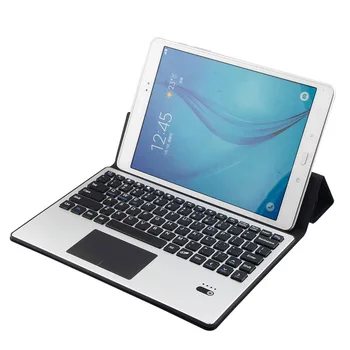 

For Samsung Galaxy Tab A 10.1 T580 T585 T587 Removable Aluminum Bluetooth Touchpad Russian Keyboard+Slim PU Leather Case Cover