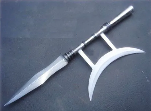 

S1814 THREE KINGDOMS GENERAL LU BU SINGLE LANCE AX AXE SPEAR FLAYER POLE ARM 74"