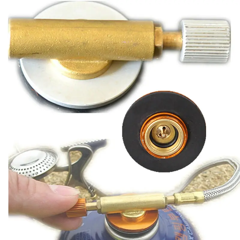 Buy Portable Outdoor Stove Valve Thread Gas Stove Adapter Burner Connector for
