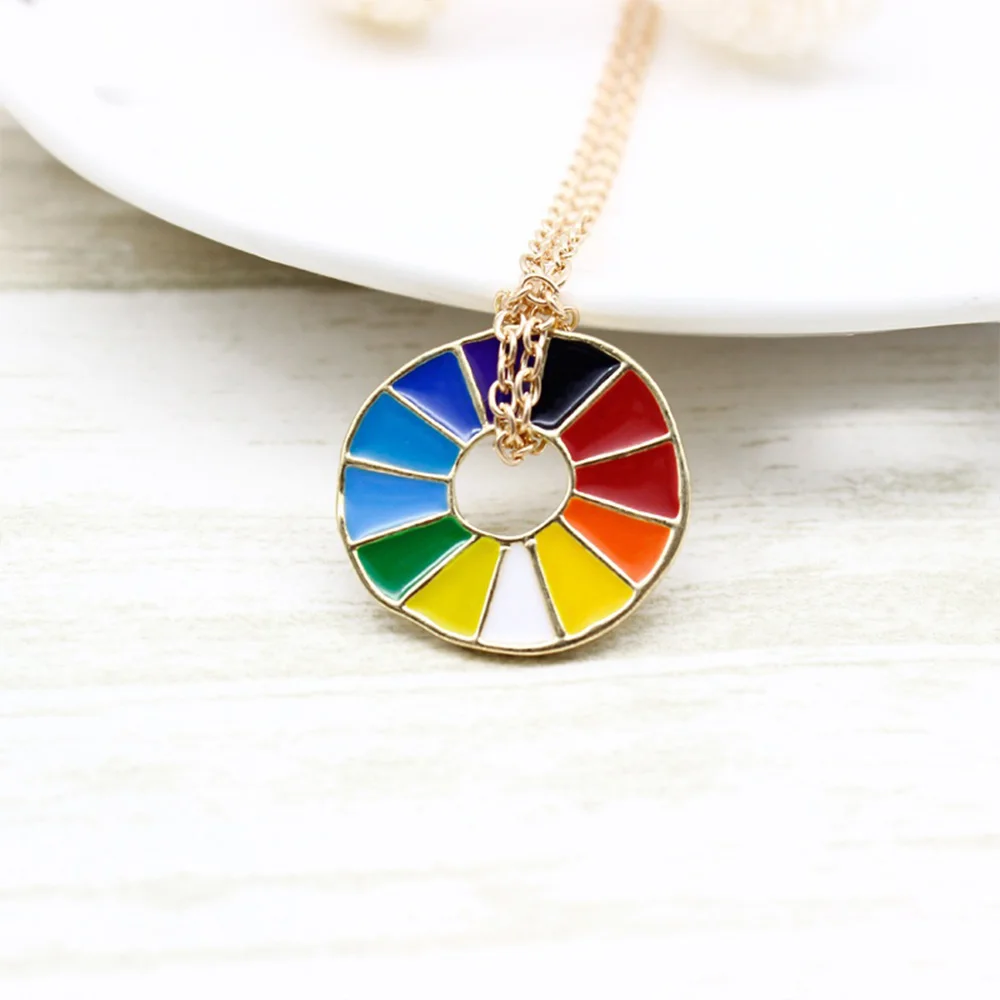 Buy HOT 1 PCS Unique Charm Alloy Rainbow Necklace