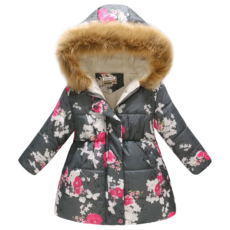 Г. Осенне-зимние куртки и пальто для девочек одежда с хлопковой подкладкой для девочек детские куртки для девочек, костюм для детей, верхняя одежда, пальто - Цвет: Gary